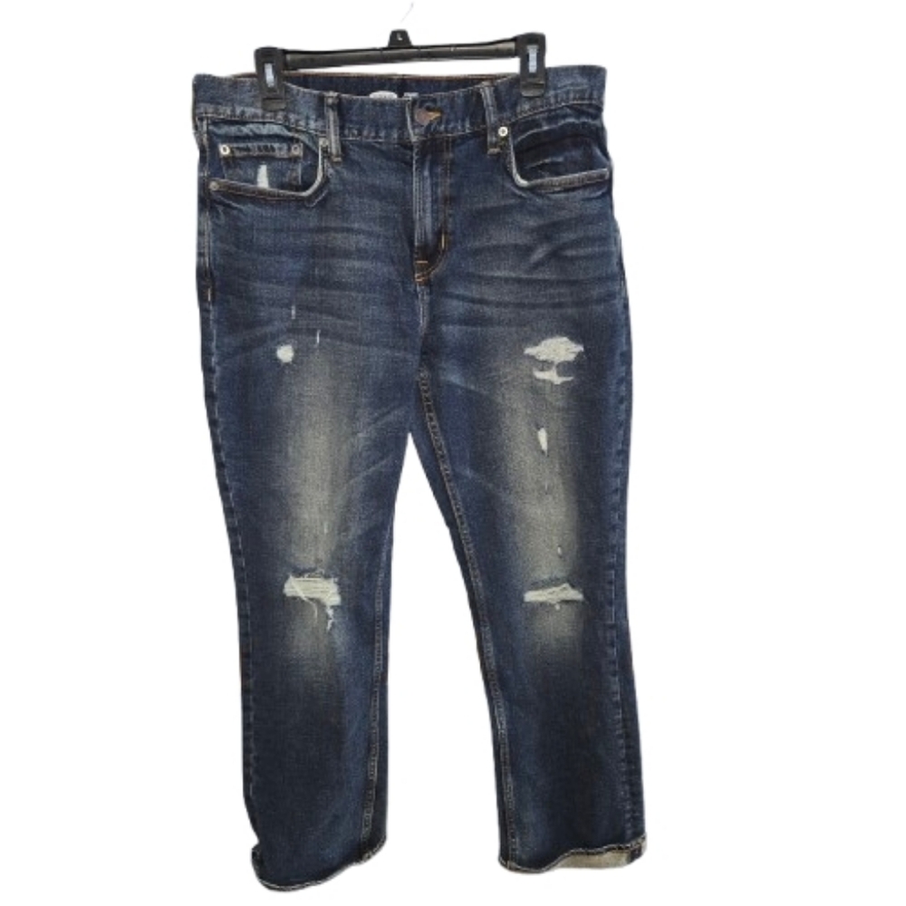 Old Navy Distressed Straight Jeans Size 34x30